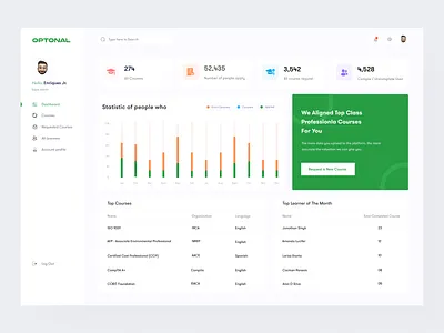 Learning Management Web App clean ui course management course selling crm learning management lms minimal product design skillshare statistics study uiux web application