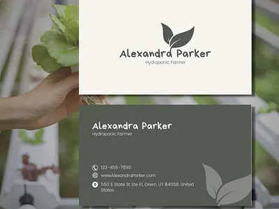 Hydroponics Company Business Card branding business business card graphic design hydroponic hydroponic farmer