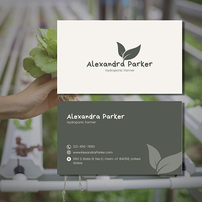Hydroponics Company Business Card branding business business card graphic design hydroponic hydroponic farmer