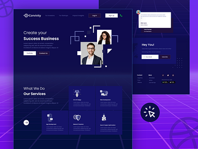 Convivity - Agency landing page Web UI homepage illusrations