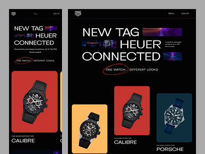 Tag Heuer(watch store) Web Exploration animation black and white design dribbble ecommerce header landing page minimal mobile responsive responsive saidul islam typography ui ui design uiux uxdesign visual design watch watch store website design