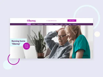 Nursing home website design figma illustration nursing site ui ux web design website