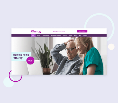 Nursing home website design figma illustration nursing site ui ux web design website