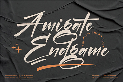 Amigate Endgame - Modern Calligraphy Font 3d animation app branding design graphic design icon illustration logo motion graphics typography ui ux vector