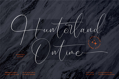 Hunterland Ontime - Stylish Signature Font 3d animation app branding design graphic design icon illustration logo motion graphics typography ui ux vector