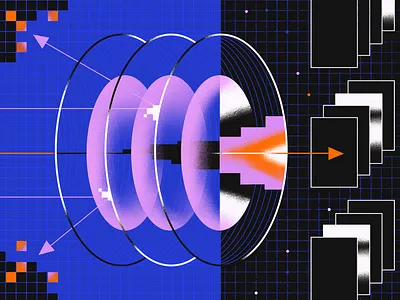 Access Control Lists abstract access arrows blog grid illustration internet network pixel texture vpn