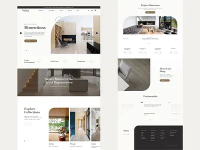 Northern Wide Plank Design clean contrast curvy design e commerce floor homepage interior new product style web wood