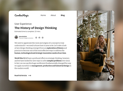 Blog Design - Daily UI #035 35 blog post blog ui blog website blogpost challenge dail ui035 daily ui 035 dailyui dailyui035 ui ui challenge ui ideas ux web ui