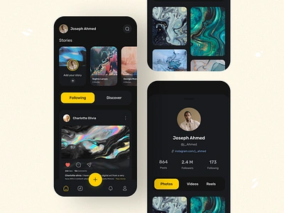 Social Media App app app design app ui app ui design design social app social app design social media social media app uihut visual visual design