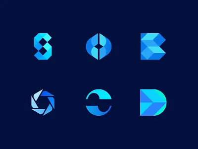 Logo Marks blue blue color brand branding design geometric icon icons logo logo mark logo marks logo marks set logodesign mark minimal mosaic pixels set