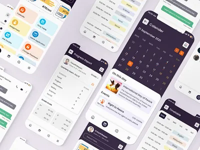 School App UI/UX Design | Student View 3d animation app app design app ui design branding calender college app education app graphic design logo school school app student student app ui ui app design ui design uiux uiux design