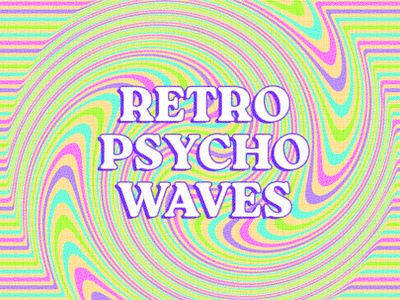 Retro Holographic Waves 70s abstract art background colorful hippie holographic pattern print psychedelic psycho retro seamless seventies sixties vintage waves