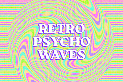 Retro Holographic Waves 70s abstract art background colorful hippie holographic pattern print psychedelic psycho retro seamless seventies sixties vintage waves