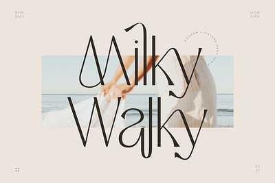 Milky Walky - Ligature Sans Serif Font advertising branding calligraphy classy design display elegant fashion font fonts lettering logo minimalist modern sans serif serif stylish typeface typography unique