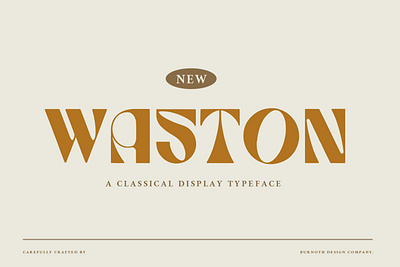 Waston - Retro Display Font branding calligraphy classy design display display font elegant fashion font fonts lettering logo luxury font minimalist modern sans serif serif typeface typography unique