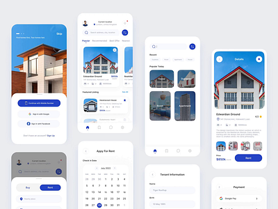 Stase - Real Estate Mobile App after effects animation apartment app design architecture building clean gif house house finder minimalist mobile app modern property management real estate rent residence room ui ux