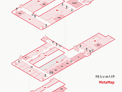 MetaMap building map corporate building guiadance icons map signage wayfinding