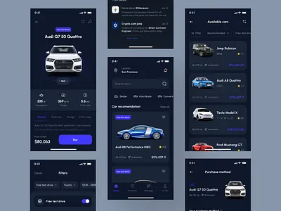 Carline - Car Marketplace App UI Kit autocar automotive branding business car dealer design honda illustration marketplace mobile online shop toyota ui ui kit ui8 uidesign uikit ux uxdesign