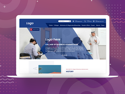 University Landing page design design graphic design landing page school templatedesign ui university web website