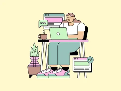 Another WFH 🏡 design doodle illustration wfh