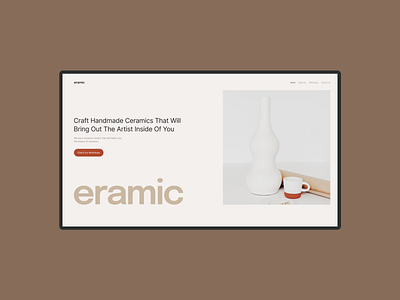 Ceramic Studio Website Design branding ceramic clean design graphic design graphicdesign logo minimalist mobile motion graphics productdesign responsive ui userexperiance userinterface ux web webdesign website websitedesign