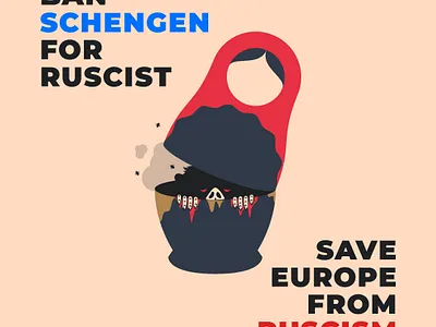 Stop ruscism in Europe europe illustration ruscism russia schengen ukraine war