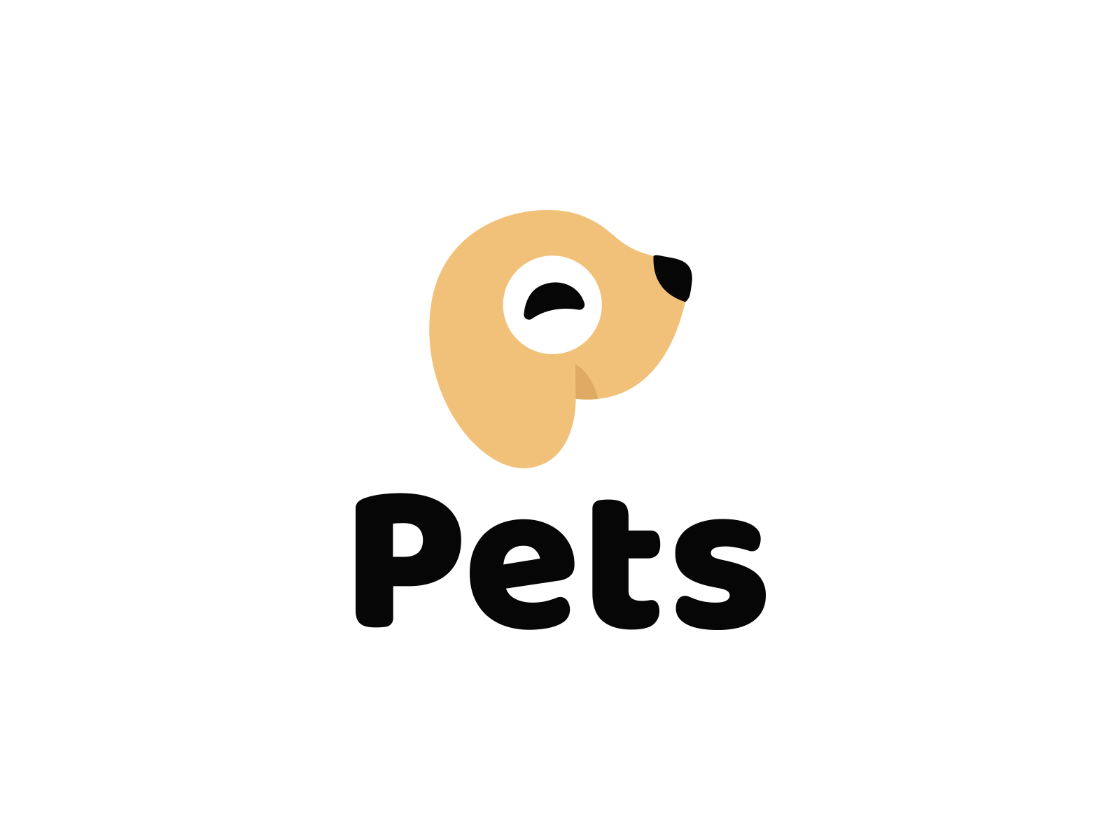 Pets animal brand branding design dog elegant funny illustration letter logo logotype mark minimalism minimalistic modern nice p pet pets sign