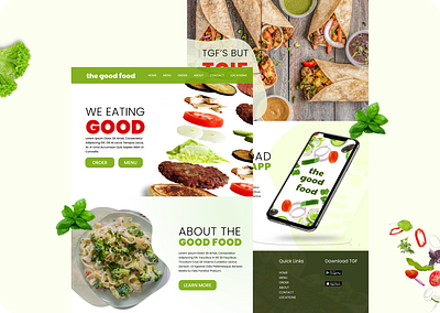 Restaurant Landing Page app dailyui design figma food graphic design illustration landing page restaurant ui uidesign uiux ux ux design web design