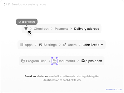 Breadcrumbs UI design guides – Tips, styles & templates app component design figma templates tutorial ui ui kit web