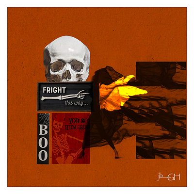 Holloween art collage design graphic design illustration minimal