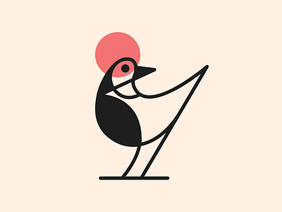 Eastern Bird! bird birds brand brand identity branding chicken dove geometric icon illustration japan logo logo design mark minimal monoline pigeon rooster sun symbol