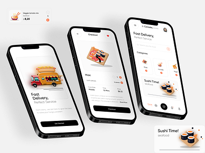 Food Delivery App appdesigner clean delivery delivery app delivery food delivery ui driver fast food fastfood food food app light map popular rating trend trending trendy uber uber eat