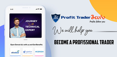 Profit Trader Telugu Mobile App UX/UI android branding creative design mobile app ui ux