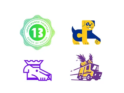 LogoLounge 13 Winning Logos ball brand identity branding dog drive illustration king logo logolounge logolounge13 mustache noble paw pineapple prince speed toy truck van