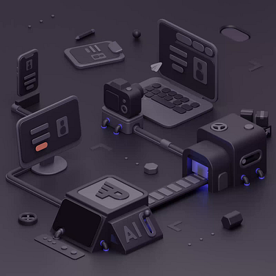 SaaS product - 3D Animation 3d 3d animation 3d explainer ai ai feature animation blender branding cute explainer feature illustration illustrations isometric kawaii motion graphics render resources ui video