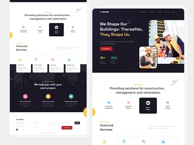 Construction Landing Page architect architecture architecture landing page building construction flat home page homepage house design landing page landingpage real estate real estate landing page ui uiux ux web web design webdesign websitedesign