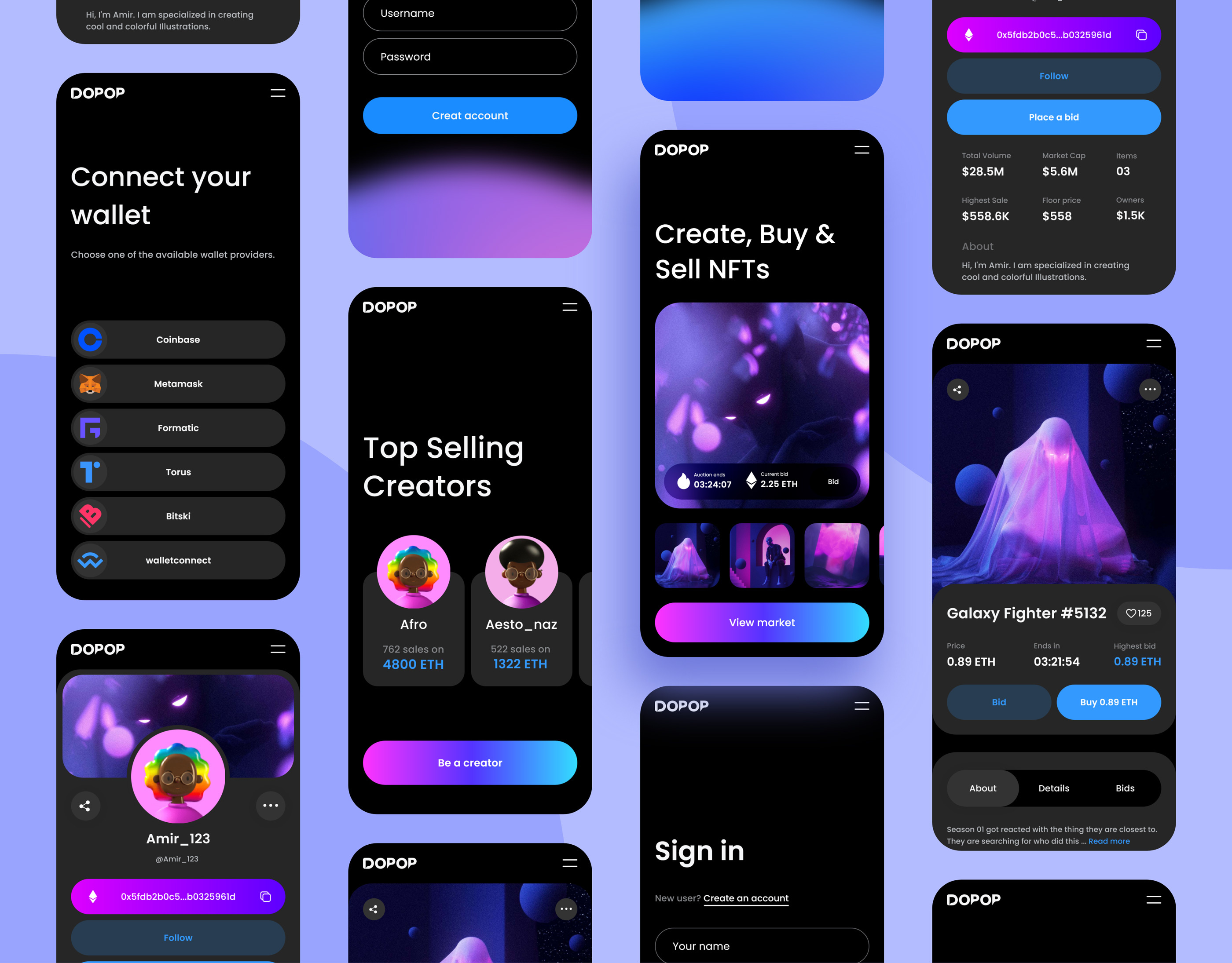 Dopop NFT Marketplace | Website Development | UI/UX Design app branding design development marketplace mobile nft ui ui design uiux uiux design user interface ux ux design web web design web development website website design website development