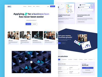 Loan Mantra - Website b2b borrowers clean finance financial fintech homepage landing lenders money product ui ux web webpage