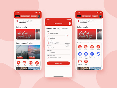 AirAsia Redesign airasia case study design flight app mobile app travel travel app ui ux