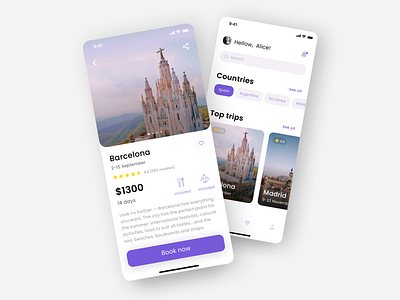 Travel App app application design mobile tour travel travelling ui ux