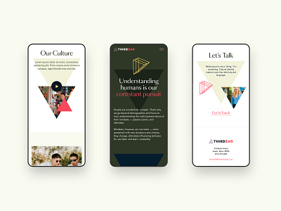 Third Ear Mobile angles mobile phone portfolio ui video website