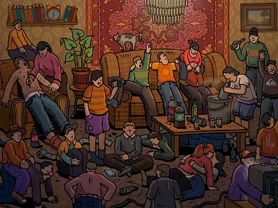 Party branding charachter charachter design design graphic illustration photoshop ui vector