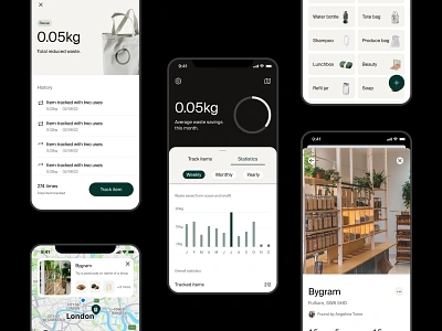 Zero Waste App - Product animation branding mobile design product design ui ux uxdesign