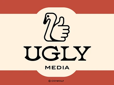 UGLY Media Logo bird branding facebook font design icon identity influencer like logo logo design logos logotype media social media socialmediamarketing swan thumbs up thumbsup typography