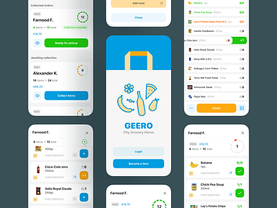 Grocery Pickup App app courier delivery groceries grocery pickup ux