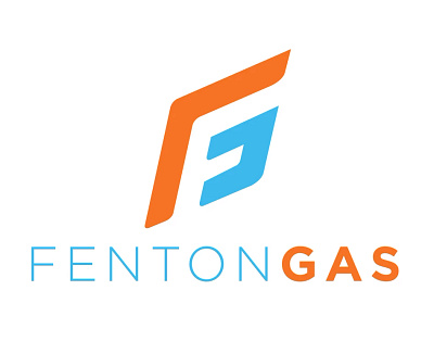 Fenton Gas Logomark ai brand branding design gas company logo negative space vector