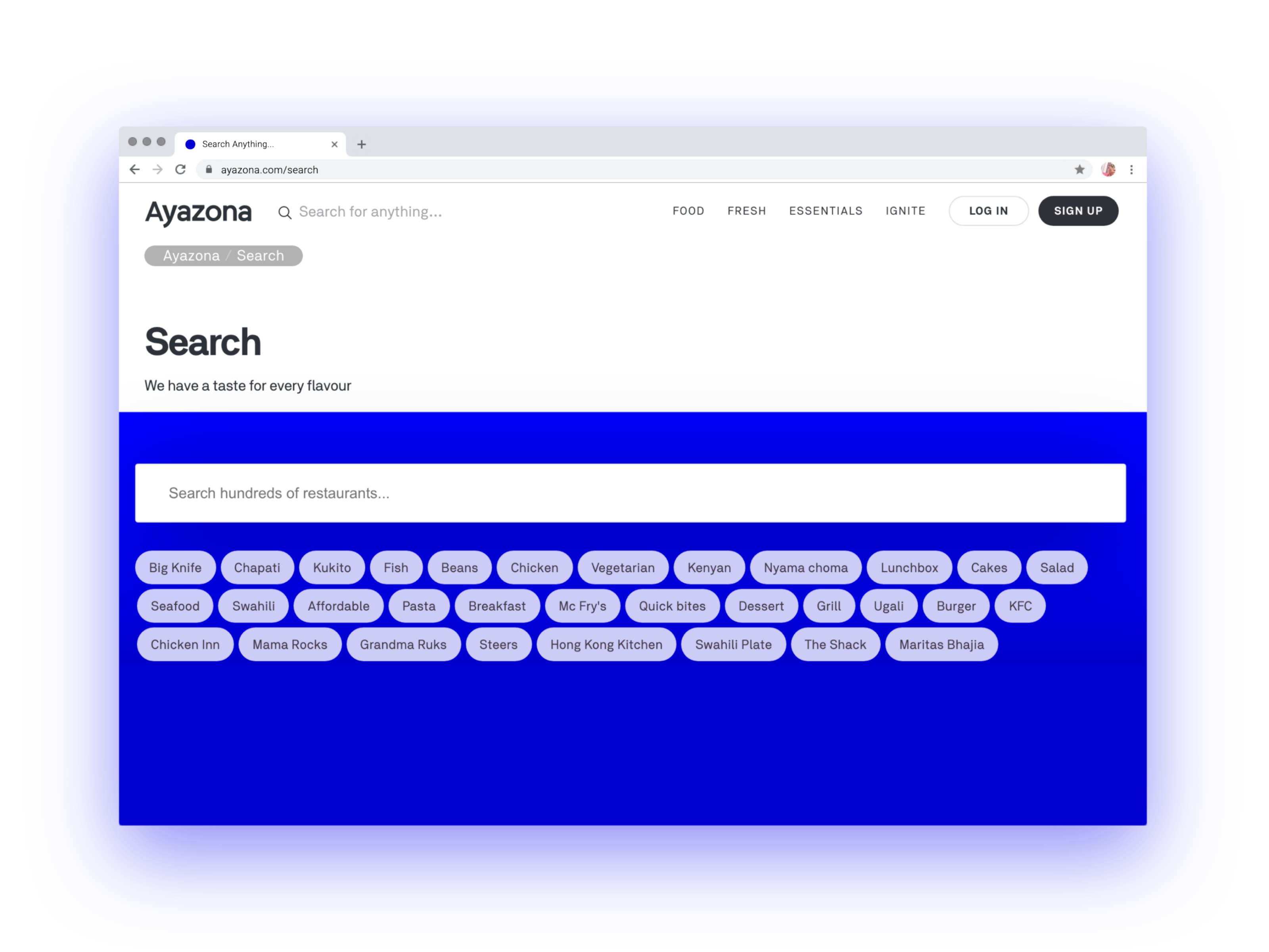 Example of Tag guided search