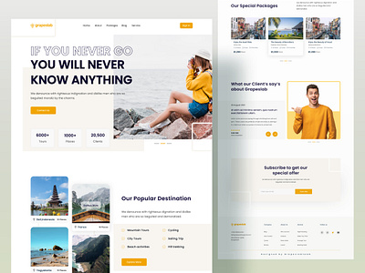 Travel Agency Website - UI Design adventure agency booking app design destination dribbble best shot explore flight app grapeslab hotel app landing page travel agency travel app travel booking travel landing page traveling vacation web web design website