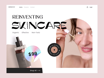 Skincare Website Design Landing Page beauty clinic cosmetic cosmetics cosmetics website ecommerce landing landing page makeup salon shopify skin skincare skincare website store web design webflow website website design wellness