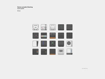 Game console icon set atari console design game gaming graphic design icon icon set icons icons set illustration nintendo playstation ui vector xbox